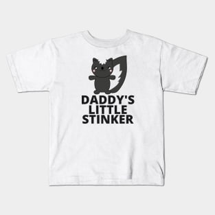 Daddy's Little Stinker with Skunk Kids T-Shirt